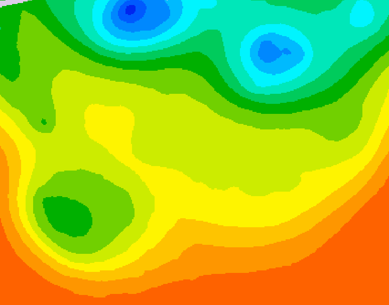 GDPS 500 millibar geopotential height 054 hour forecast chart for Canada based on 2026/06/25 1200Z data