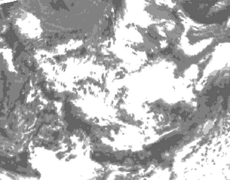 GDPS total cloud 060 hour forecast chart for Canada based on 2026/06/25 0000Z data