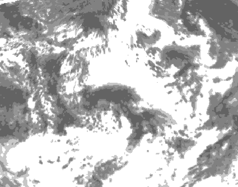 GDPS total cloud 144 hour forecast chart for Canada based on 2026/06/25 0000Z data