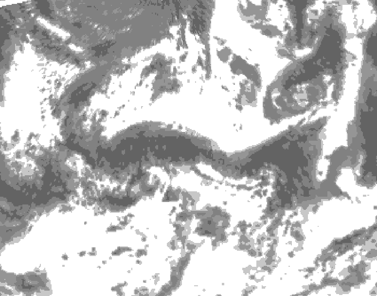 GDPS total cloud 168 hour forecast chart for Canada based on 2026/06/25 0000Z data