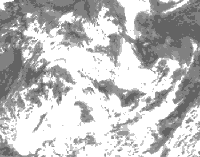 GDPS total cloud 234 hour forecast chart for Canada based on 2026/06/25 0000Z data