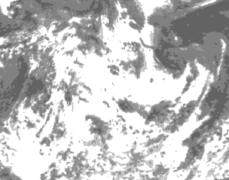 GDPS total cloud 240 hour forecast chart for Canada based on 2026/06/25 0000Z data
