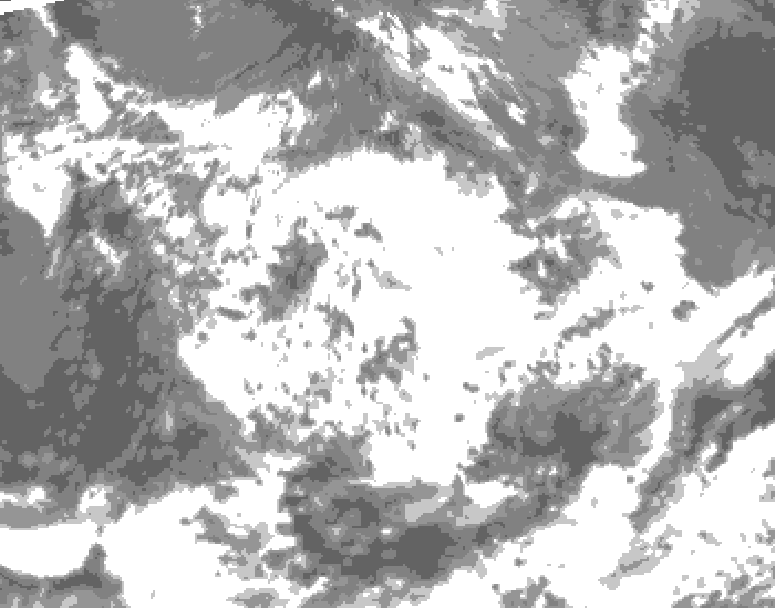 GDPS total cloud 018 hour forecast chart for Canada based on 2026/06/25 1200Z data
