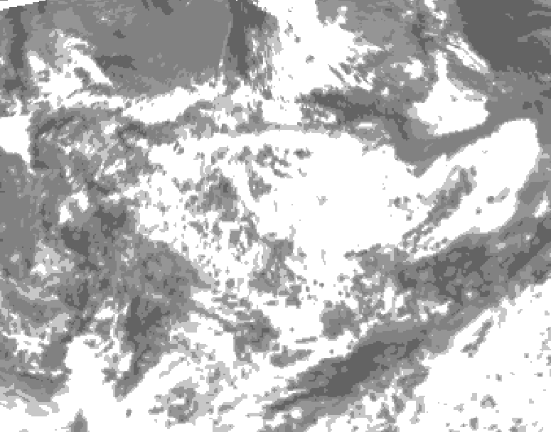GDPS total cloud 036 hour forecast chart for Canada based on 2026/06/25 1200Z data