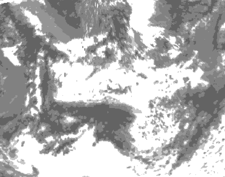 GDPS total cloud 078 hour forecast chart for Canada based on 2026/06/25 1200Z data