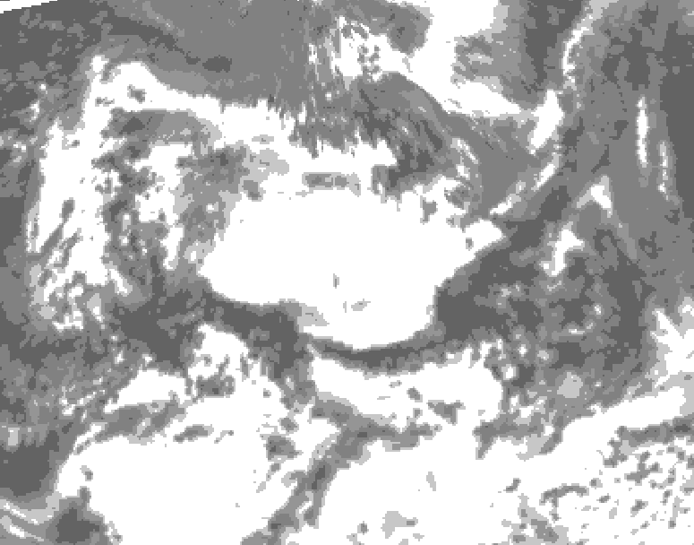GDPS total cloud 168 hour forecast chart for Canada based on 2026/06/25 1200Z data