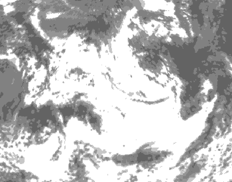 GDPS total cloud 222 hour forecast chart for Canada based on 2026/06/25 1200Z data