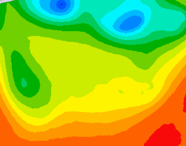 GDPS 500 millibar geopotential height 024 hour forecast chart for Canada based on 2026/06/26 0000Z data
