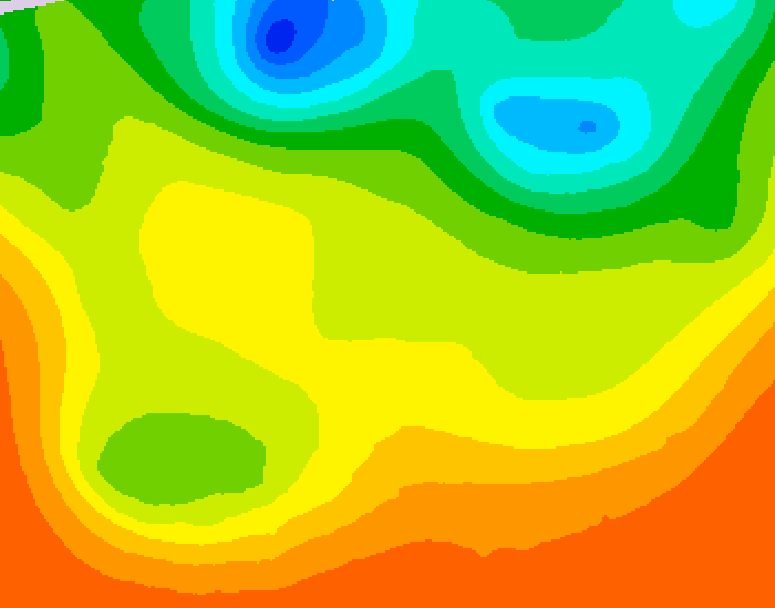GDPS 500 millibar geopotential height 042 hour forecast chart for Canada based on 2026/06/26 1200Z data