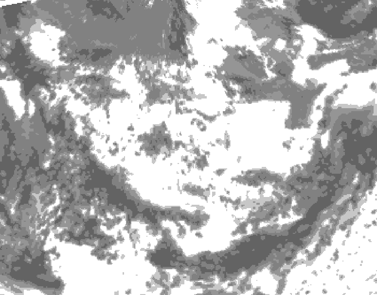 GDPS total cloud 036 hour forecast chart for Canada based on 2026/06/26 0000Z data