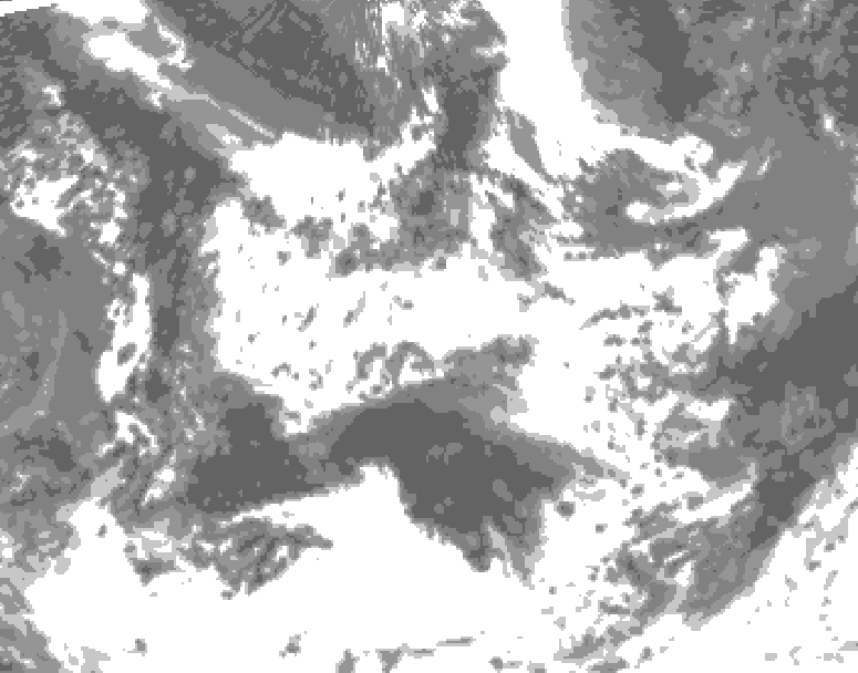 GDPS total cloud 072 hour forecast chart for Canada based on 2026/06/26 0000Z data