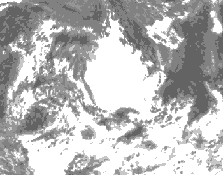 GDPS total cloud 168 hour forecast chart for Canada based on 2026/06/26 0000Z data