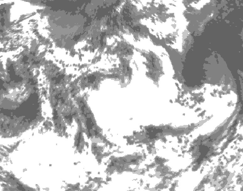 GDPS total cloud 216 hour forecast chart for Canada based on 2026/06/26 0000Z data