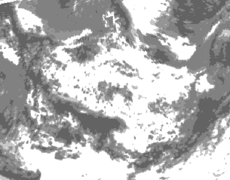 GDPS total cloud 042 hour forecast chart for Canada based on 2026/06/26 1200Z data