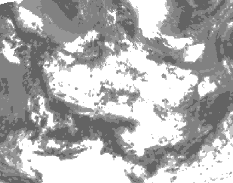 GDPS total cloud 048 hour forecast chart for Canada based on 2026/06/26 1200Z data