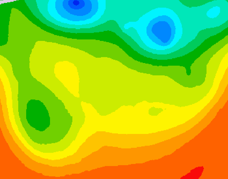 GDPS 500 millibar geopotential height 012 hour forecast chart for Canada based on 2026/06/27 0000Z data