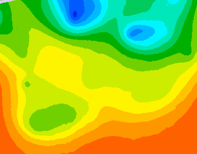 GDPS 500 millibar geopotential height 036 hour forecast chart for Canada based on 2026/06/27 0000Z data