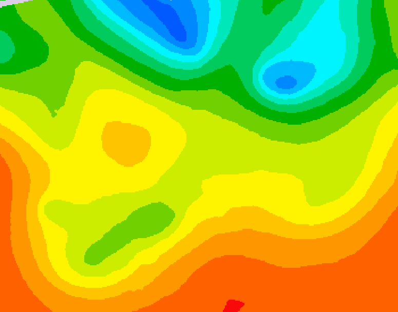 GDPS 500 millibar geopotential height 048 hour forecast chart for Canada based on 2026/06/27 0000Z data