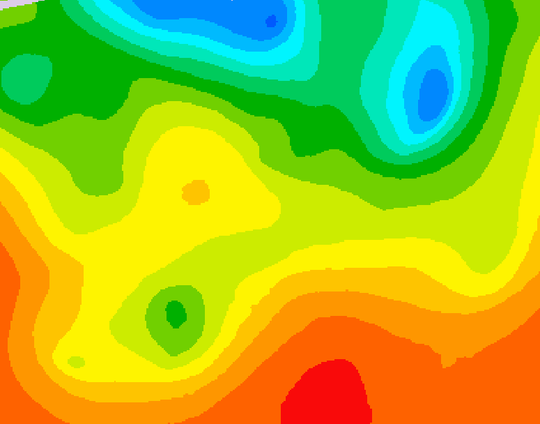 GDPS 500 millibar geopotential height 054 hour forecast chart for Canada based on 2026/06/27 1200Z data