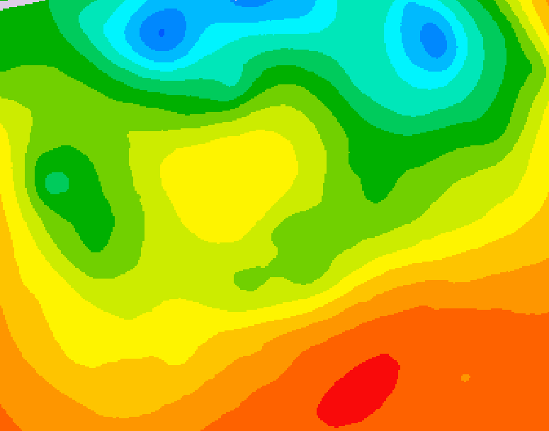 GDPS 500 millibar geopotential height 096 hour forecast chart for Canada based on 2026/06/27 1200Z data