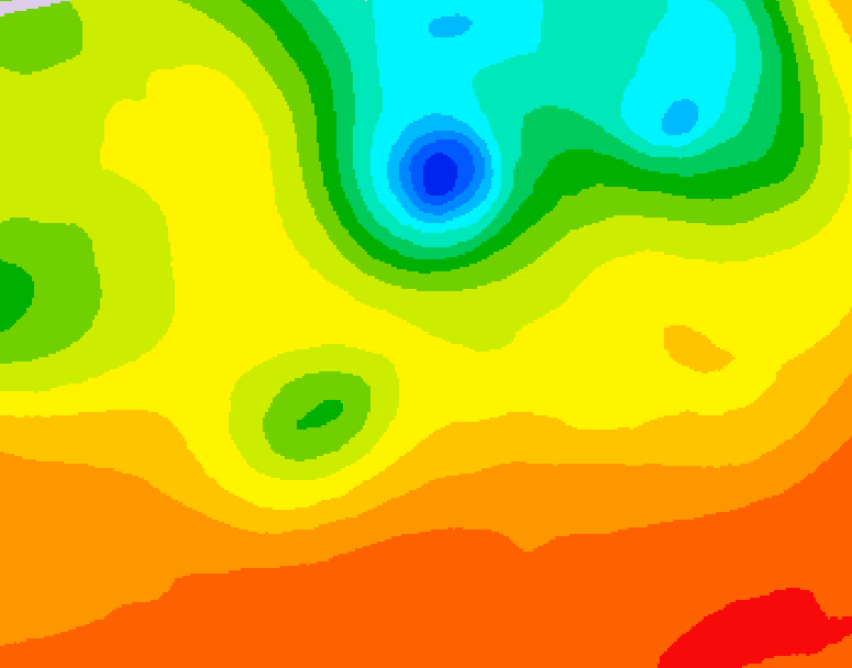 GDPS 500 millibar geopotential height 198 hour forecast chart for Canada based on 2026/06/27 1200Z data