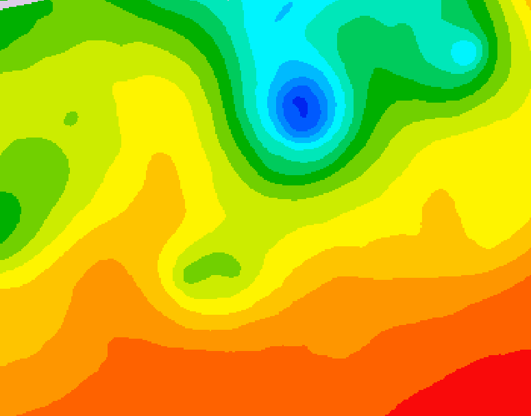 GDPS 500 millibar geopotential height 216 hour forecast chart for Canada based on 2026/06/27 1200Z data