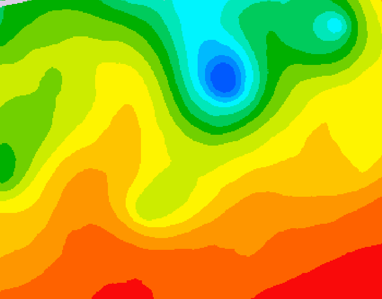 GDPS 500 millibar geopotential height 222 hour forecast chart for Canada based on 2026/06/27 1200Z data