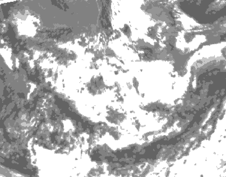 GDPS total cloud 012 hour forecast chart for Canada based on 2026/06/27 0000Z data