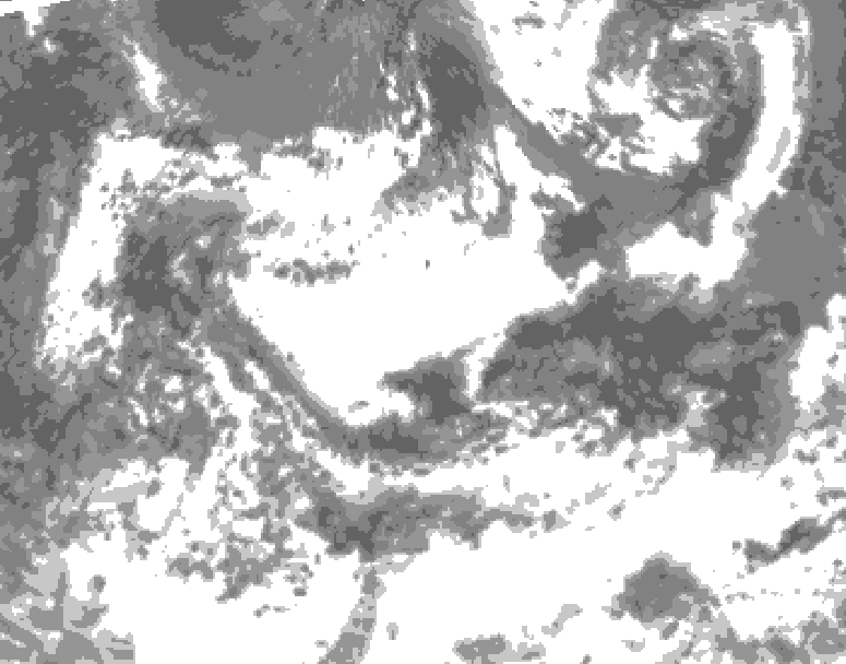 GDPS total cloud 120 hour forecast chart for Canada based on 2026/06/27 0000Z data