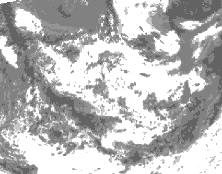 GDPS total cloud 012 hour forecast chart for Canada based on 2026/06/27 1200Z data
