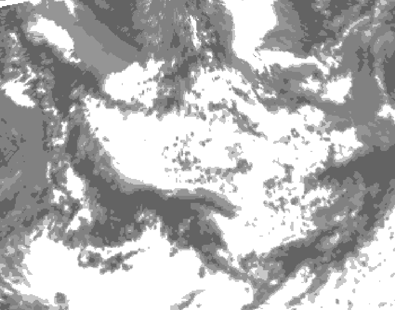 GDPS total cloud 030 hour forecast chart for Canada based on 2026/06/27 1200Z data