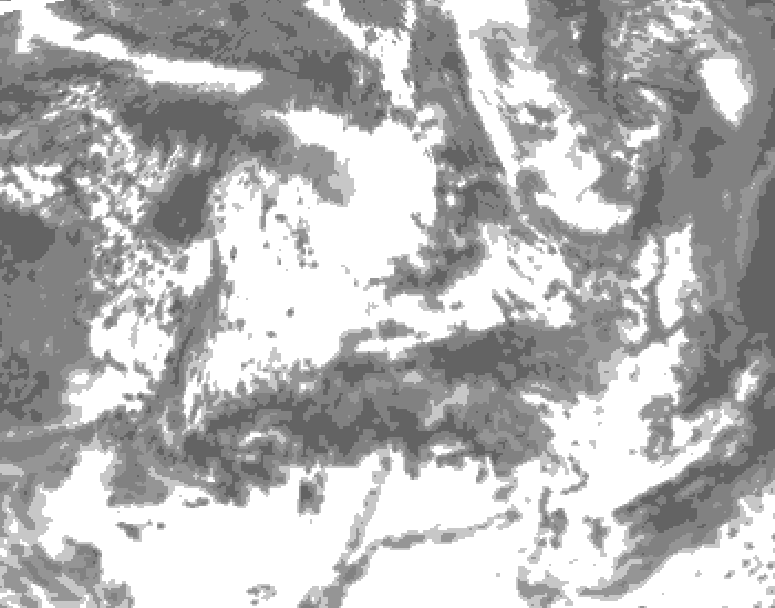 GDPS total cloud 060 hour forecast chart for Canada based on 2026/06/27 1200Z data