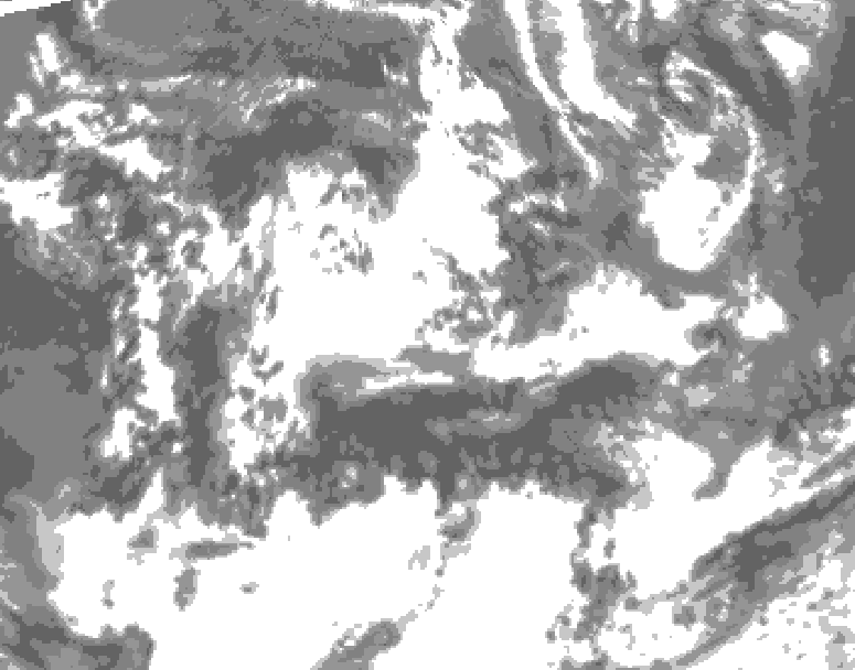 GDPS total cloud 072 hour forecast chart for Canada based on 2026/06/27 1200Z data