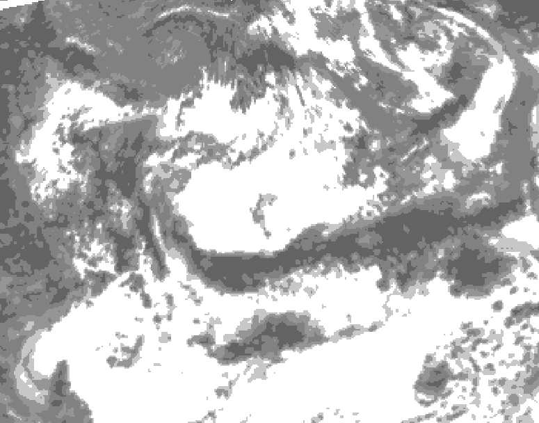 GDPS total cloud 102 hour forecast chart for Canada based on 2026/06/27 1200Z data