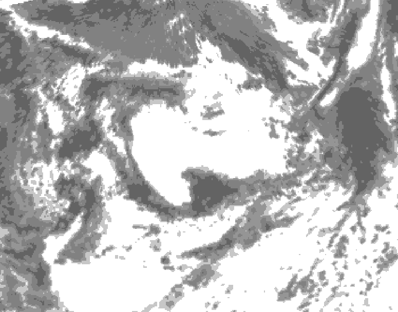 GDPS total cloud 126 hour forecast chart for Canada based on 2026/06/27 1200Z data
