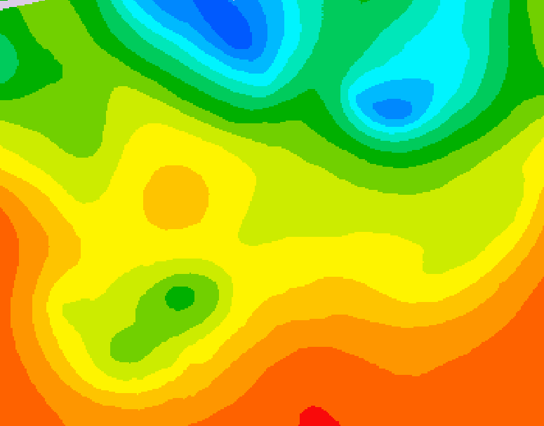 GDPS 500 millibar geopotential height 024 hour forecast chart for Canada based on 2026/06/28 0000Z data