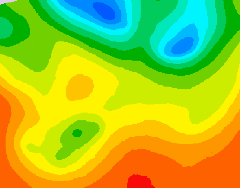 GDPS 500 millibar geopotential height 018 hour forecast chart for Canada based on 2026/06/28 1200Z data