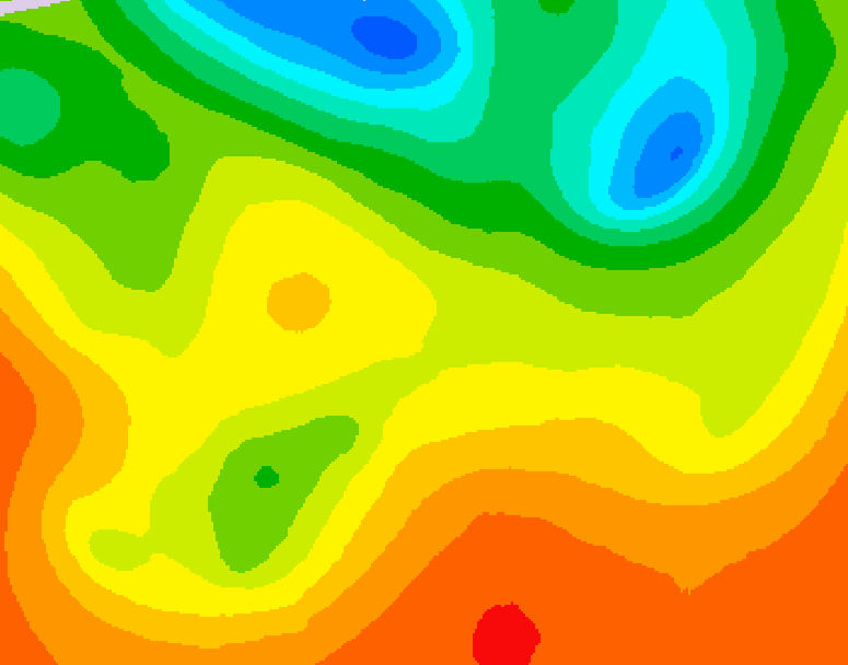 GDPS 500 millibar geopotential height 024 hour forecast chart for Canada based on 2026/06/28 1200Z data