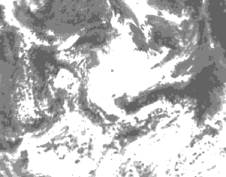 GDPS total cloud 120 hour forecast chart for Canada based on 2026/06/28 0000Z data