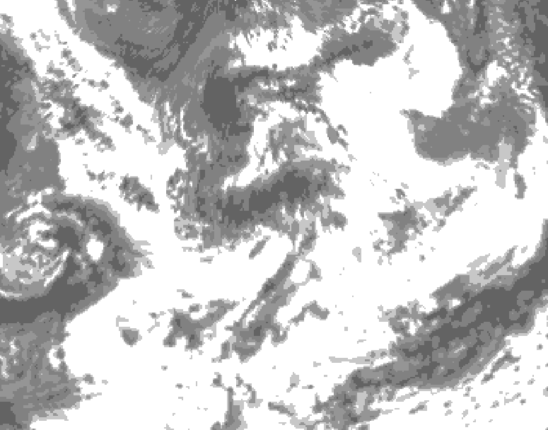 GDPS total cloud 234 hour forecast chart for Canada based on 2026/06/28 0000Z data