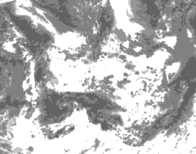 GDPS total cloud 012 hour forecast chart for Canada based on 2026/06/28 1200Z data