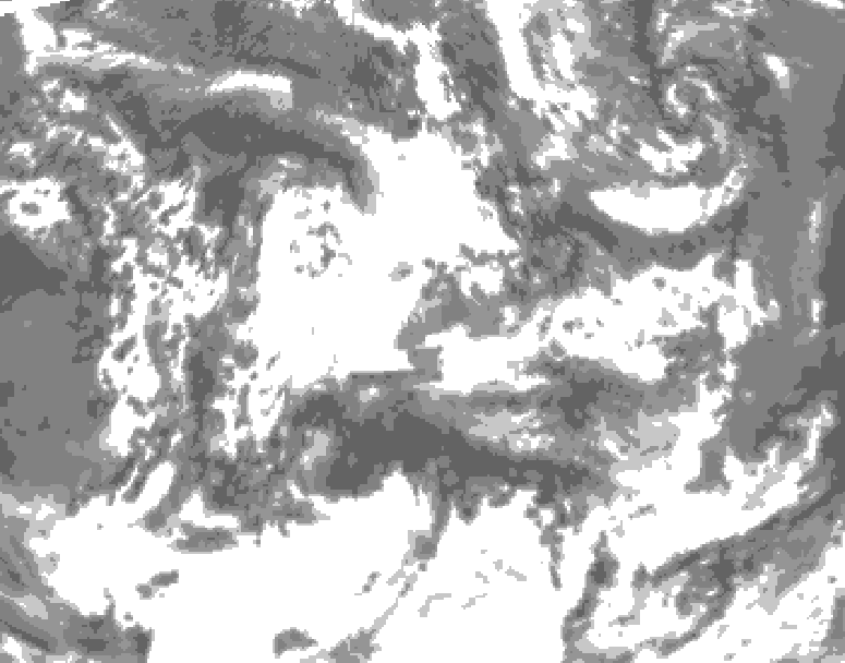 GDPS total cloud 042 hour forecast chart for Canada based on 2026/06/28 1200Z data