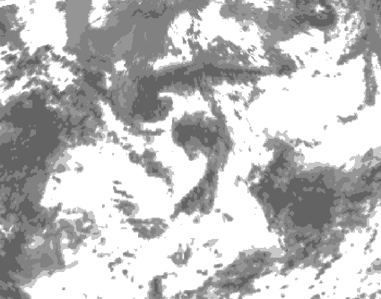 GDPS total cloud 216 hour forecast chart for Canada based on 2026/06/28 1200Z data