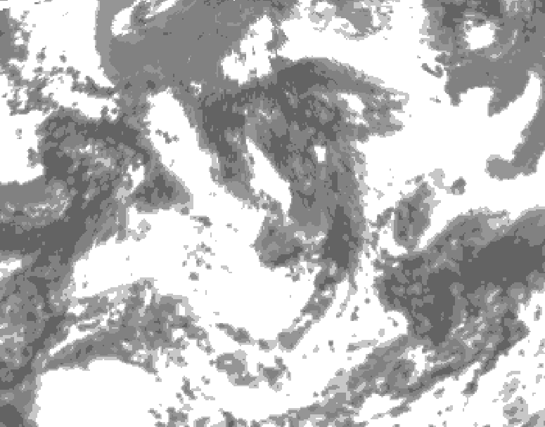 GDPS total cloud 234 hour forecast chart for Canada based on 2026/06/28 1200Z data