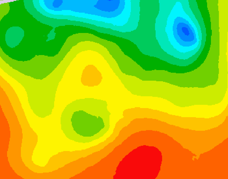 GDPS 500 millibar geopotential height 018 hour forecast chart for Canada based on 2026/06/29 1200Z data