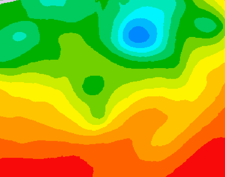GDPS 500 millibar geopotential height 222 hour forecast chart for Canada based on 2026/06/29 1200Z data