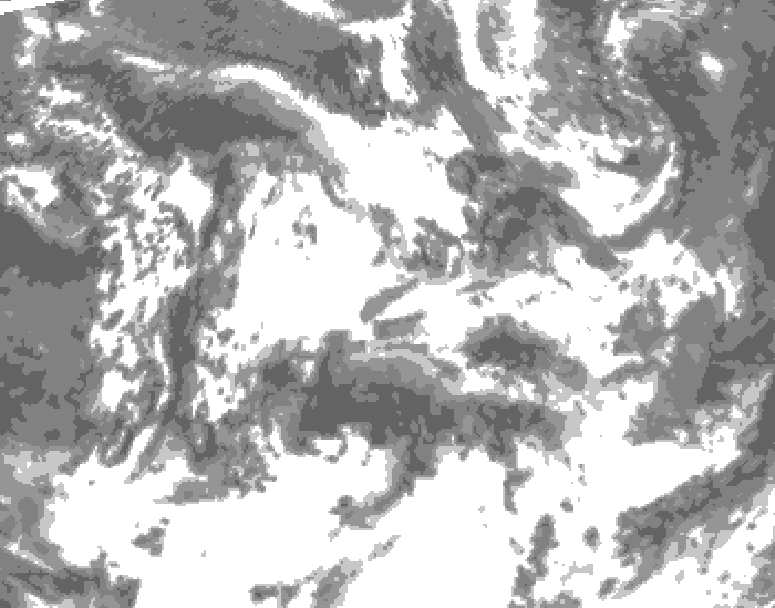 GDPS total cloud 018 hour forecast chart for Canada based on 2026/06/29 1200Z data