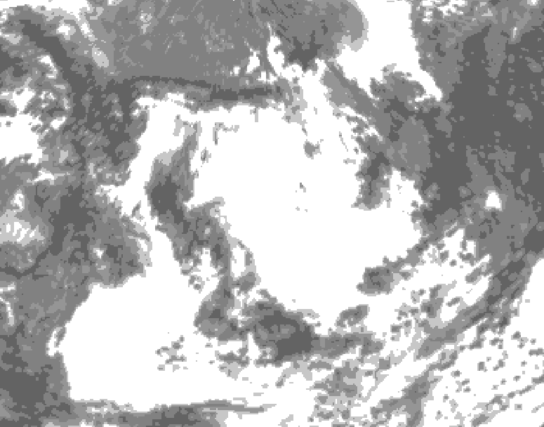 GDPS total cloud 126 hour forecast chart for Canada based on 2026/06/29 1200Z data