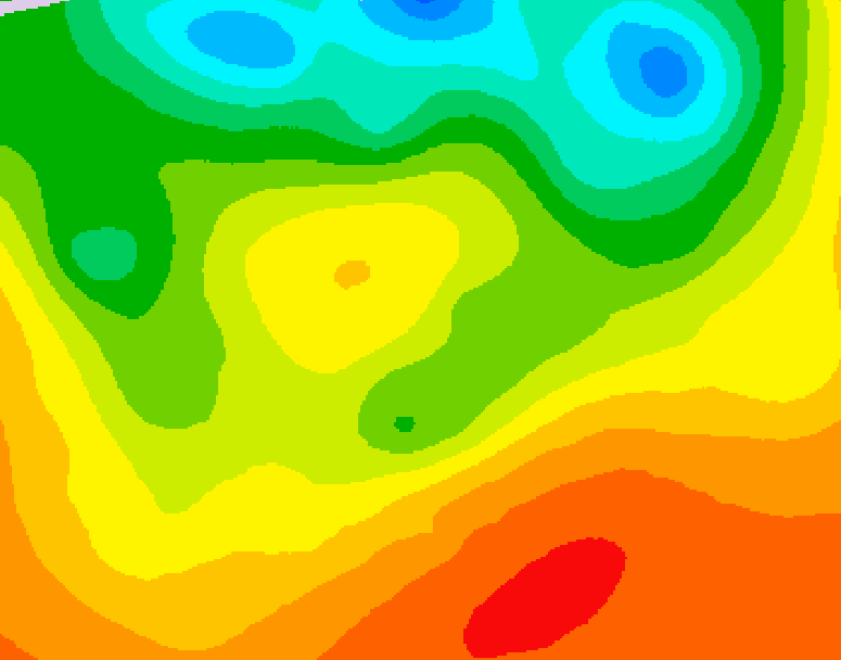 GDPS 500 millibar geopotential height 024 hour forecast chart for Canada based on 2026/06/30 1200Z data