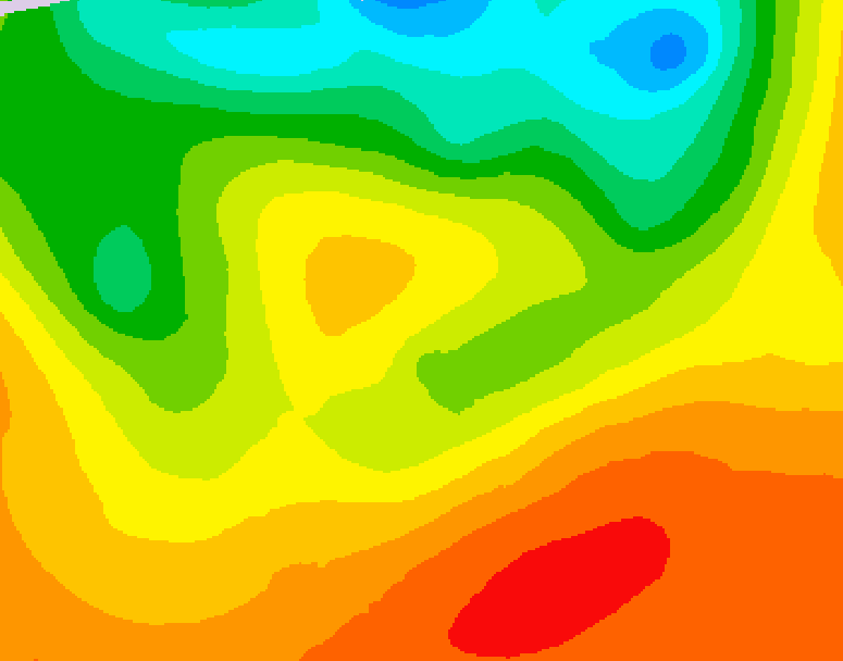 GDPS 500 millibar geopotential height 036 hour forecast chart for Canada based on 2026/06/30 1200Z data